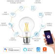 Lvwit Bombillas Inteligente LED A60 Filamento WiFi Regulable 6.5W 806 LM, Lámpara E27 Bombilla Funciona con Alexa, Google Home Assistant y App Smart Life Tuya,Equivalente a 60W, 2 Pcs. Reacondicionado For Sale