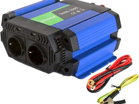 Erayak Inversor 12v 220v 1000W 1600W, Convertidor de Corriente, Transformador 12v a 220v Convertidor con Puerto 2 USB 2 AC Reacondicionado Online Sale