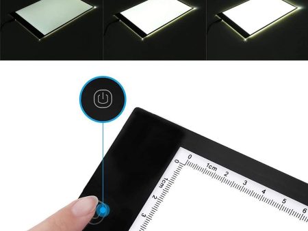 Mesa de Luz Dibujo A4, LED Tableta de Luz de Iluminación de la Caja de Alimentación Micro USB Ideal para Animacion Tatoo Dibuja Reacondicionado For Sale