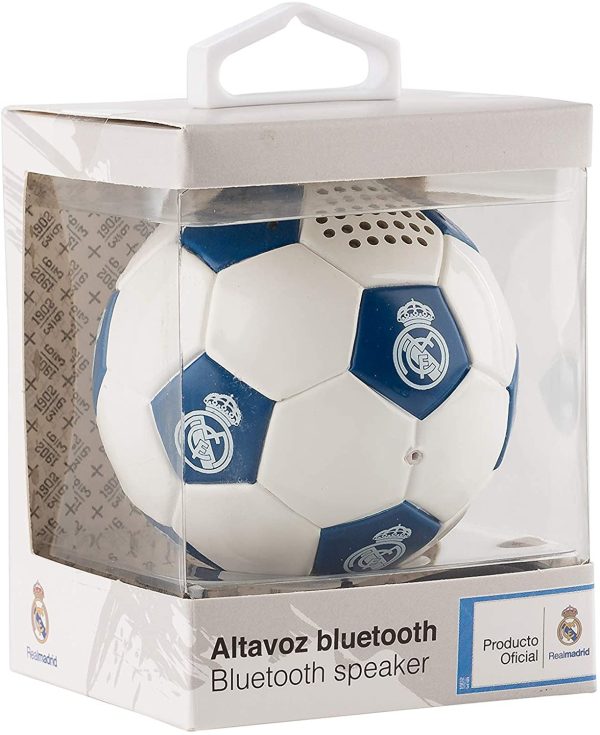 Real Madrid Altavoz Bluetooth Inalámbrico con Forma de Balón con 3-4 horas de autonomía Embalaje Deteriorado Discount