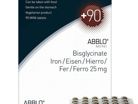 ABBLO Hierro Bisglycinato 25mg.   HIERRO Amino Acids 25mg (90 tabletas) Embalaje Deteriorado Online