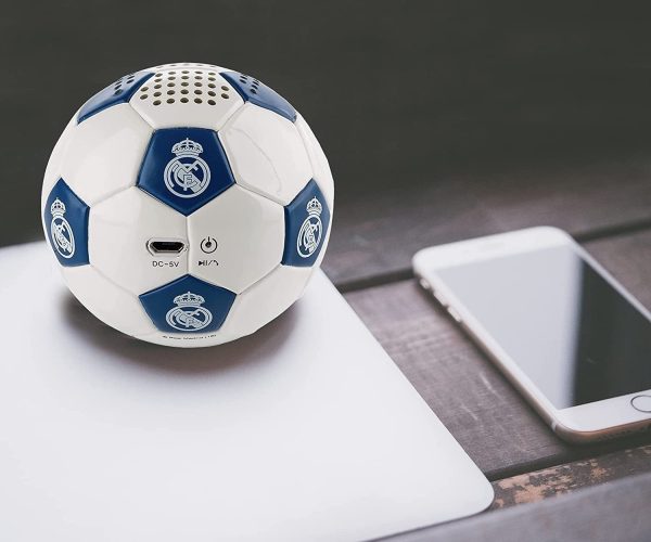 Real Madrid Altavoz Bluetooth Inalámbrico con Forma de Balón con 3-4 horas de autonomía Embalaje Deteriorado Discount